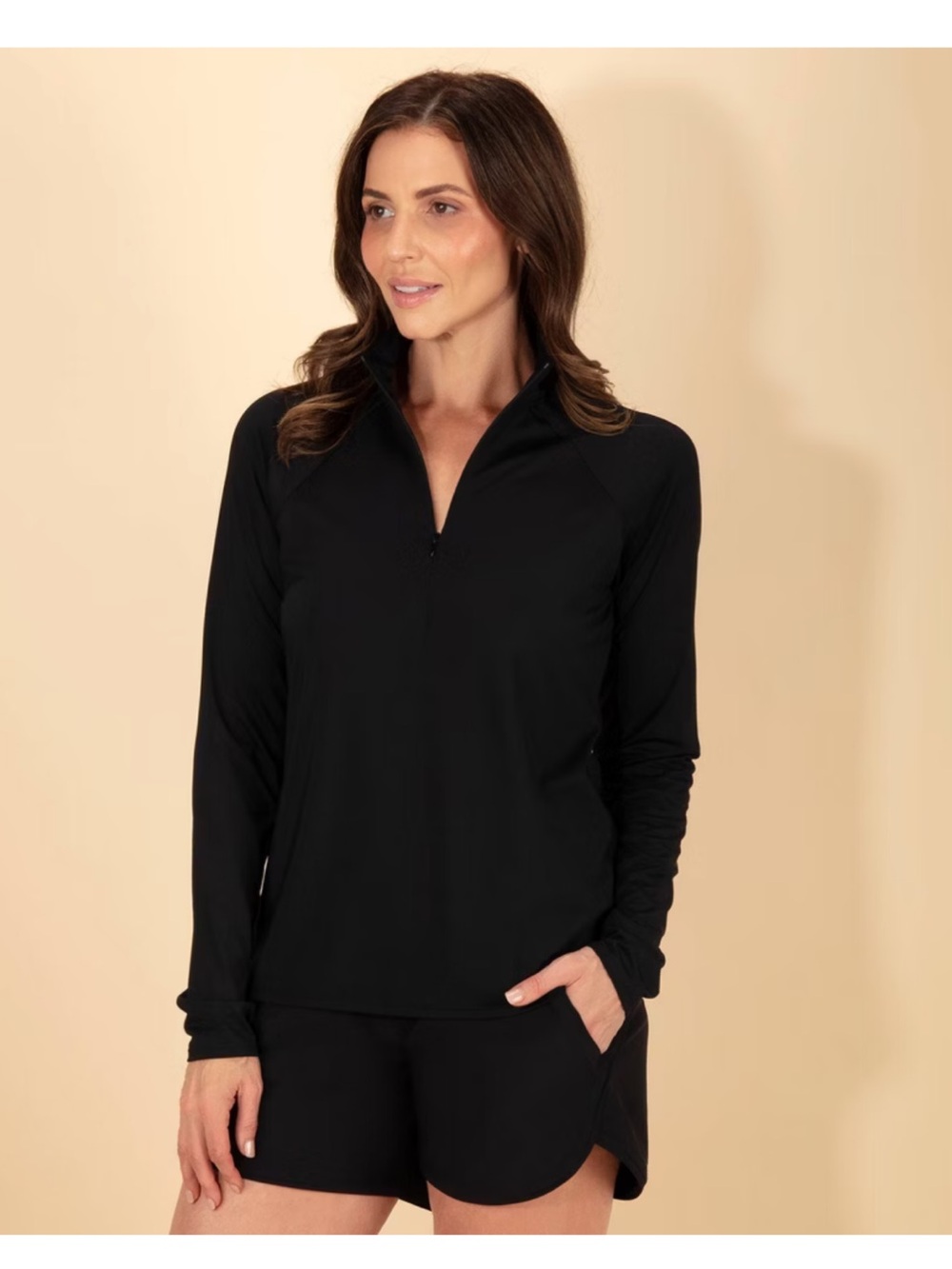 Swim Women's Black Long-Sleeve rashguard